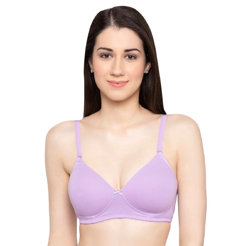 balconette push up bras for a lifted look Bra with padded straps to reduce shoulder strain Padded Wirefree Full Coverage Full Support Cotton Bra Light Purple Csol13 balconette push up bras for a lifted look Bra with padded straps to reduce shoulder strain Padded Wirefree Full Coverage Full Support Cotton Bra Light Purple Csol13