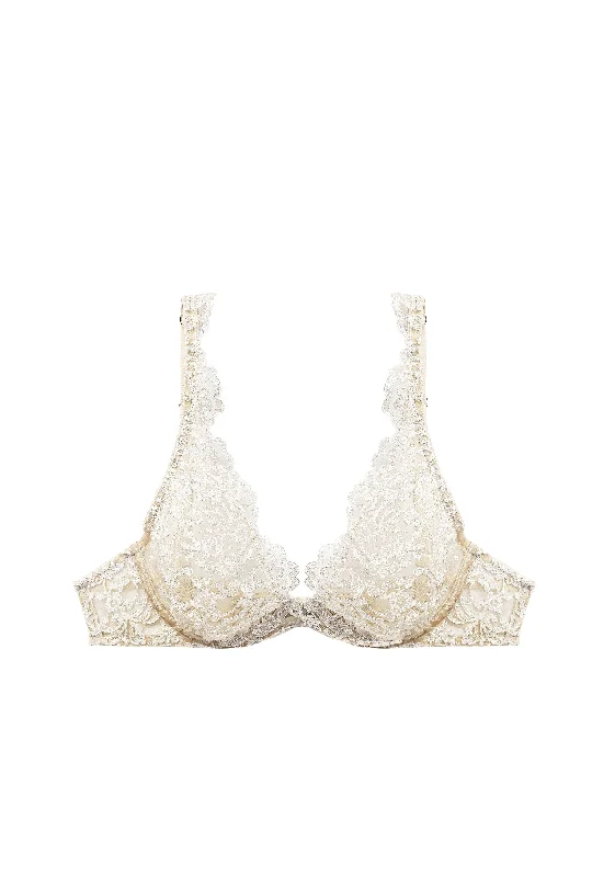 balconette push up bras for a lifted look Maternity bras for expectant mothers' changing needs Royal Jewel Underwired Triangle Bra in Cream Gold balconette push up bras for a lifted look Maternity bras for expectant mothers' changing needs Royal Jewel Underwired Triangle Bra in Cream Gold
