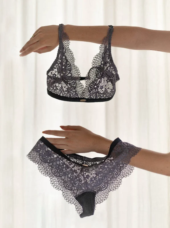 minimizer bras to reduce bust size Cotton bras known for breathability and softness Florence and Brazilian Set | Shadow minimizer bras to reduce bust size Cotton bras known for breathability and softness Florence and Brazilian Set | Shadow