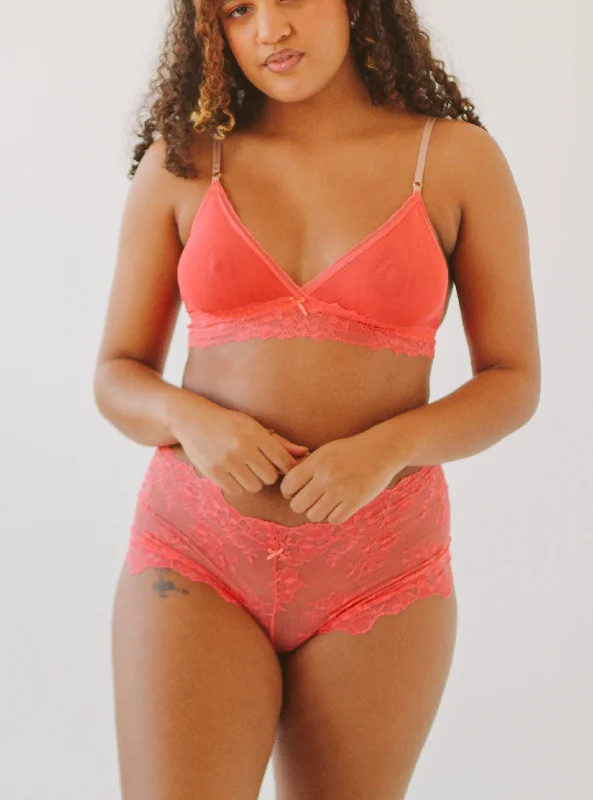 full cup padded bras for enhanced shape Bra with a bandeau style for a strapless and sleek look Lia and Boyshort Set | Tangerine full cup padded bras for enhanced shape Bra with a bandeau style for a strapless and sleek look Lia and Boyshort Set | Tangerine