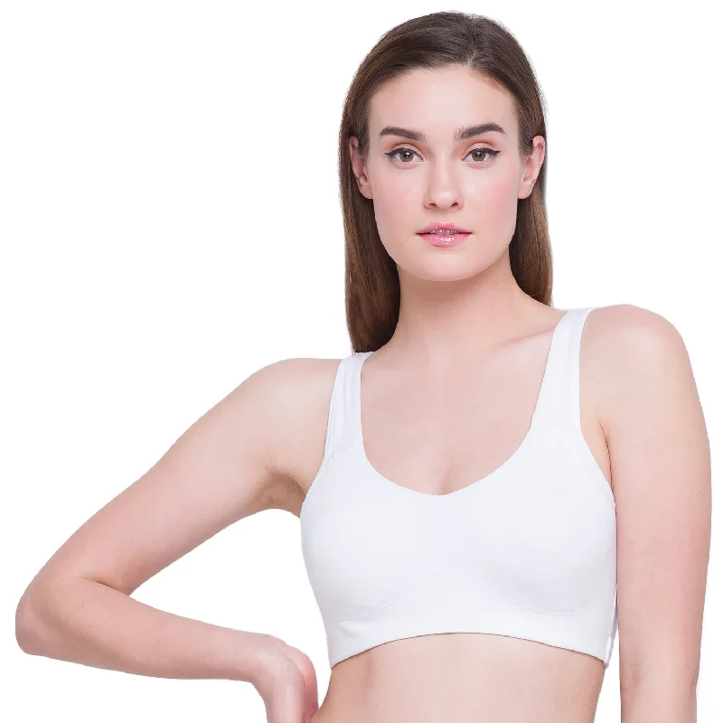 convertible bras with adjustable straps Bra with a cotton - lined cup for a natural and soft feel Removable Padded Wirefree Sports Bra White convertible bras with adjustable straps Bra with a cotton - lined cup for a natural and soft feel Removable Padded Wirefree Sports Bra White