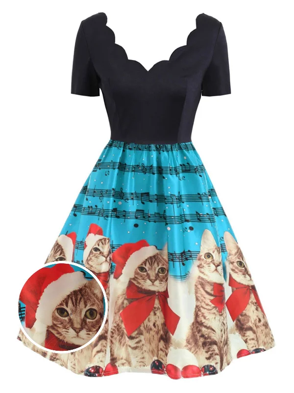 Long - Sleeve Women Dress in Velvet for a Luxurious Winter Look Long - Sleeve Women Dress in Velvet for a Luxurious Winter Look 1950s Christmas Kitty Swing Dress Long - Sleeve Women Dress in Velvet for a Luxurious Winter Look Long - Sleeve Women Dress in Velvet for a Luxurious Winter Look 1950s Christmas Kitty Swing Dress
