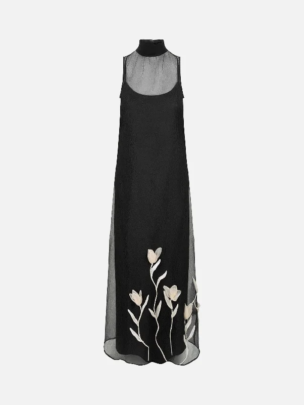 Plus Size Women Dress with a Flattering A - Line Cut for Comfort and Style Plus Size Women Dress with a Flattering A - Line Cut for Comfort and Style Albee Dress in Black