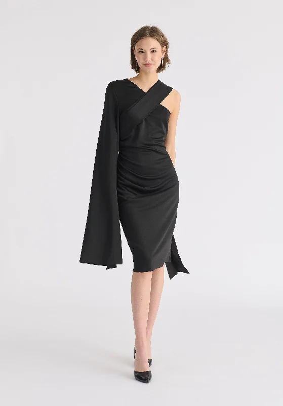 Strapless Women Dress with a Built - in Bra for Comfort and Support Strapless Women Dress with a Built - in Bra for Comfort and Support Asymmetric Draped Cape Sleeve Dress Strapless Women Dress with a Built - in Bra for Comfort and Support Strapless Women Dress with a Built - in Bra for Comfort and Support Asymmetric Draped Cape Sleeve Dress
