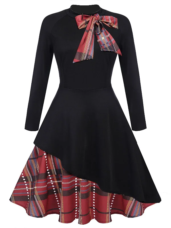 Pleated Women Dress with a Timeless and Elegant Texture Pleated Women Dress with a Timeless and Elegant Texture Black 1950s Plaid Patchwork Swing Dress Pleated Women Dress with a Timeless and Elegant Texture Pleated Women Dress with a Timeless and Elegant Texture Black 1950s Plaid Patchwork Swing Dress