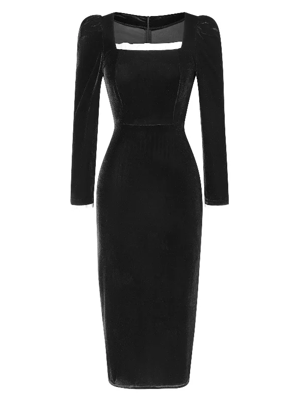Little Black Women Dress with Sequins for a Glamorous Night Out Little Black Women Dress with Sequins for a Glamorous Night Out Black 1960s Solid Square Neck Velvet Dress Little Black Women Dress with Sequins for a Glamorous Night Out Little Black Women Dress with Sequins for a Glamorous Night Out Black 1960s Solid Square Neck Velvet Dress