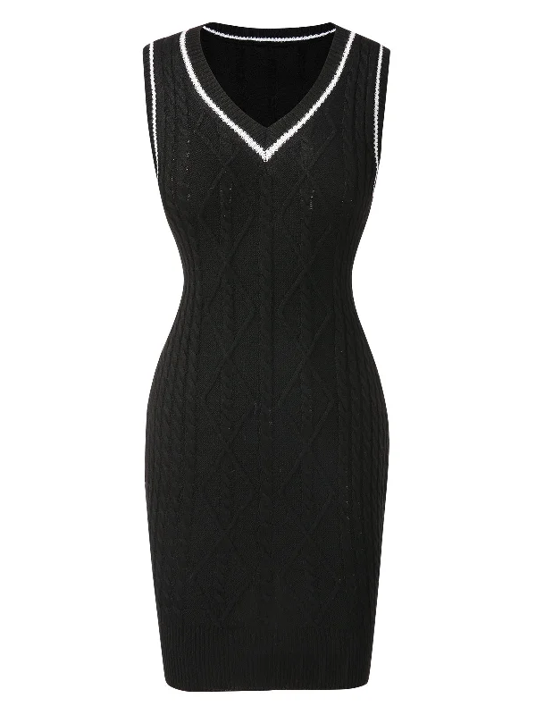 Pleated Women Dress with a Timeless and Elegant Texture Pleated Women Dress with a Timeless and Elegant Texture Black 1960s V-Neck Knitted Sleeveless Dress Pleated Women Dress with a Timeless and Elegant Texture Pleated Women Dress with a Timeless and Elegant Texture Black 1960s V-Neck Knitted Sleeveless Dress