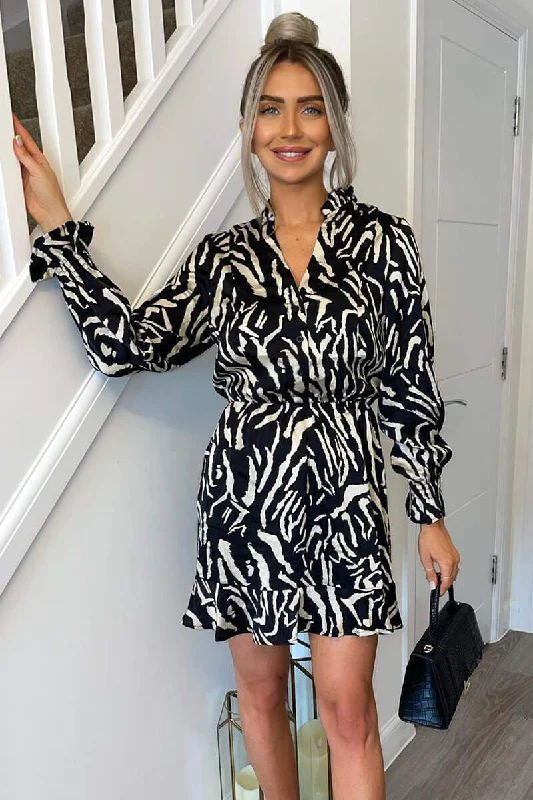 Off - the - Shoulder Women Dress for a Romantic and Feminine Look Off - the - Shoulder Women Dress for a Romantic and Feminine Look Black Animal Print Button Front Mini Dress Off - the - Shoulder Women Dress for a Romantic and Feminine Look Off - the - Shoulder Women Dress for a Romantic and Feminine Look Black Animal Print Button Front Mini Dress