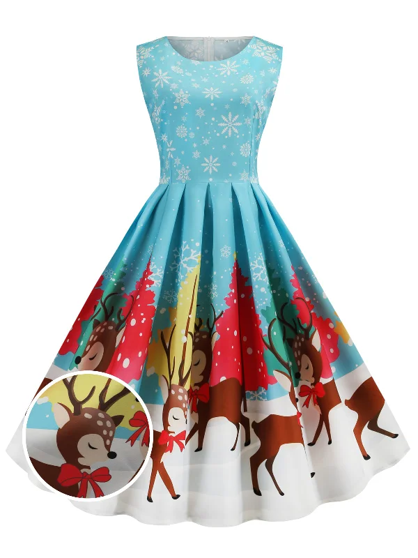 Mermaid - Style Women Dress with a Fitted Silhouette for Special Occasions Mermaid - Style Women Dress with a Fitted Silhouette for Special Occasions Blue 1950s Christmas Deer Swing Dress Mermaid - Style Women Dress with a Fitted Silhouette for Special Occasions Mermaid - Style Women Dress with a Fitted Silhouette for Special Occasions Blue 1950s Christmas Deer Swing Dress