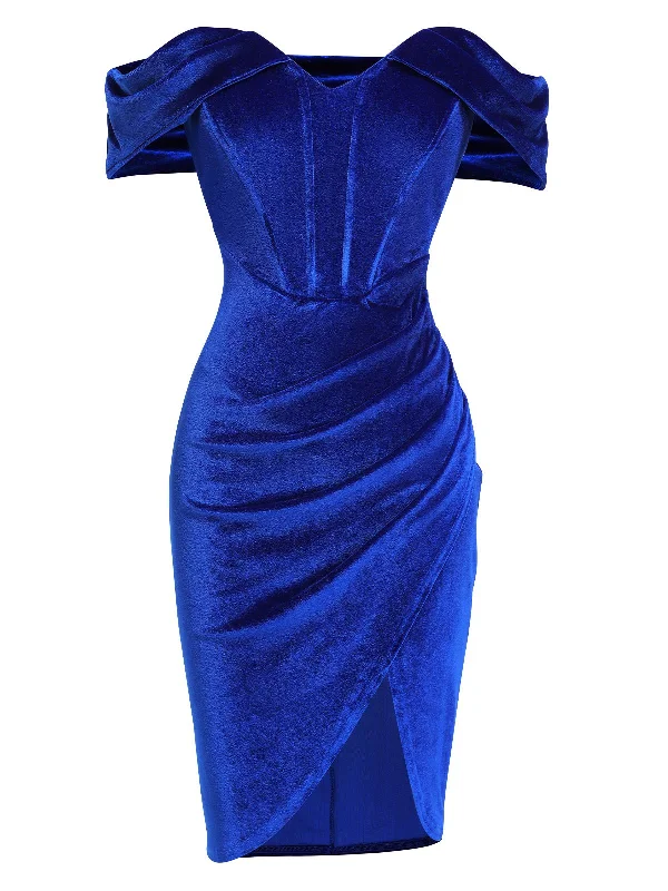 Plus Size Women Dress with a Flattering A - Line Cut for Comfort and Style Plus Size Women Dress with a Flattering A - Line Cut for Comfort and Style Blue 1960s Solid Drop Shoulder Velvet Dress Plus Size Women Dress with a Flattering A - Line Cut for Comfort and Style Plus Size Women Dress with a Flattering A - Line Cut for Comfort and Style Blue 1960s Solid Drop Shoulder Velvet Dress