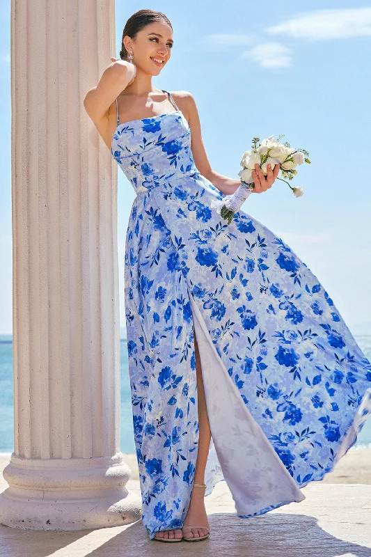 Sleeveless Women Dress in Bright Colors for Summer Parties Sleeveless Women Dress in Bright Colors for Summer Parties Blue Floral Spaghetti Straps Long Bridesmaid Dress with Slit Sleeveless Women Dress in Bright Colors for Summer Parties Sleeveless Women Dress in Bright Colors for Summer Parties Blue Floral Spaghetti Straps Long Bridesmaid Dress with Slit