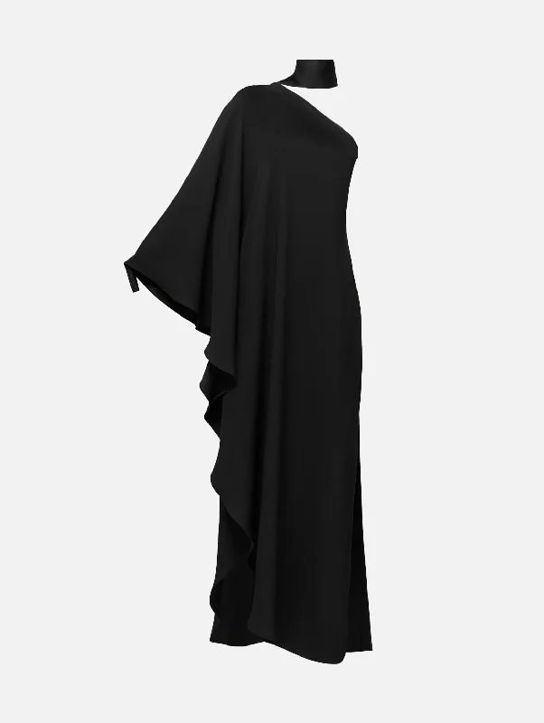 Wrap - Style Women Dress with Adjustable Fit for All Body Types Wrap - Style Women Dress with Adjustable Fit for All Body Types Bolkan One Shoulder Dress in Black