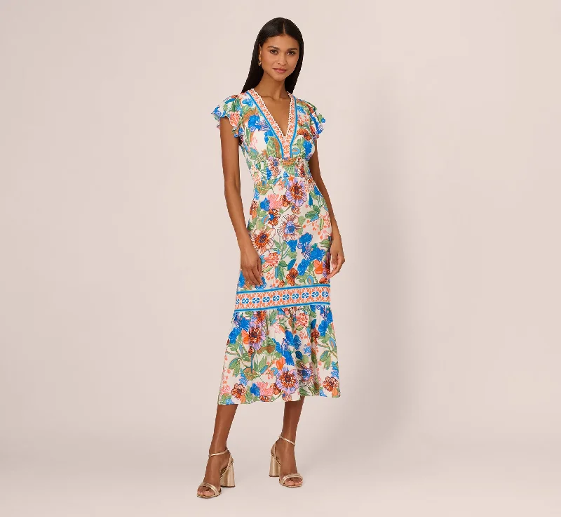 Maxi Women Dress with Floral Print for a Bohemian Vibe Maxi Women Dress with Floral Print for a Bohemian Vibe Bright Floral Print Midi Dress With Flutter Sleeves In Blue-Green Multi Maxi Women Dress with Floral Print for a Bohemian Vibe Maxi Women Dress with Floral Print for a Bohemian Vibe Bright Floral Print Midi Dress With Flutter Sleeves In Blue-Green Multi
