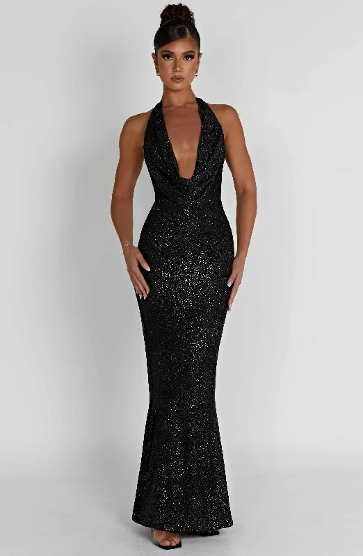 Maxi Women Dress with Floral Print for a Bohemian Vibe Maxi Women Dress with Floral Print for a Bohemian Vibe Chrishelle Maxi Dress - Black Sparkle Maxi Women Dress with Floral Print for a Bohemian Vibe Maxi Women Dress with Floral Print for a Bohemian Vibe Chrishelle Maxi Dress - Black Sparkle