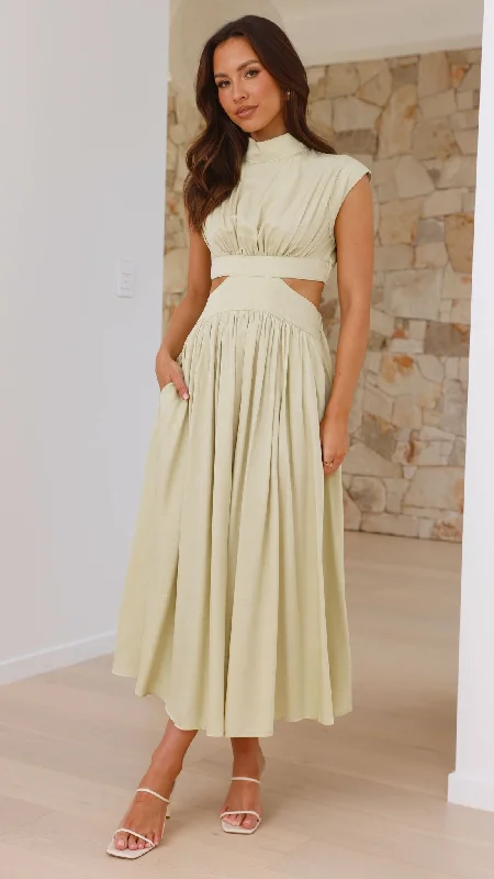 Wrap - Style Women Dress with Adjustable Fit for All Body Types Wrap - Style Women Dress with Adjustable Fit for All Body Types Cindie Midi Dress - Sage Wrap - Style Women Dress with Adjustable Fit for All Body Types Wrap - Style Women Dress with Adjustable Fit for All Body Types Cindie Midi Dress - Sage