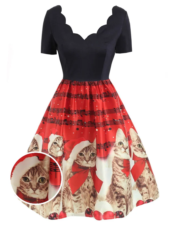 Sleeveless Women Dress in Bright Colors for Summer Parties Sleeveless Women Dress in Bright Colors for Summer Parties 1950s Christmas Kitty Swing Dress Sleeveless Women Dress in Bright Colors for Summer Parties Sleeveless Women Dress in Bright Colors for Summer Parties 1950s Christmas Kitty Swing Dress