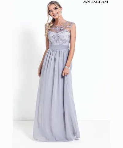 Empire Waist Women Dress to Accentuate the Bust and Conceal the Waist Empire Waist Women Dress to Accentuate the Bust and Conceal the Waist Embellished Maxi Dress Grey
