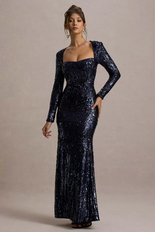 Ball Gown Women Dress with a Full Skirt for a Princess - like Look Ball Gown Women Dress with a Full Skirt for a Princess - like Look Ensley | Navy Sequin Sweetheart Long-Sleeve Maxi Dress Ball Gown Women Dress with a Full Skirt for a Princess - like Look Ball Gown Women Dress with a Full Skirt for a Princess - like Look Ensley | Navy Sequin Sweetheart Long-Sleeve Maxi Dress