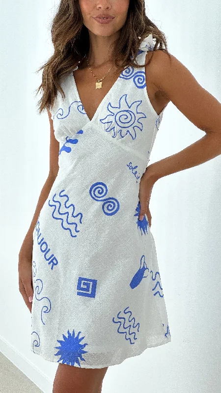 Ruffled Women Dress with Multiple Layers for a Playful and Girly Style Ruffled Women Dress with Multiple Layers for a Playful and Girly Style Fakhiri Mini Dress - White / Blue Bonjour Ruffled Women Dress with Multiple Layers for a Playful and Girly Style Ruffled Women Dress with Multiple Layers for a Playful and Girly Style Fakhiri Mini Dress - White / Blue Bonjour