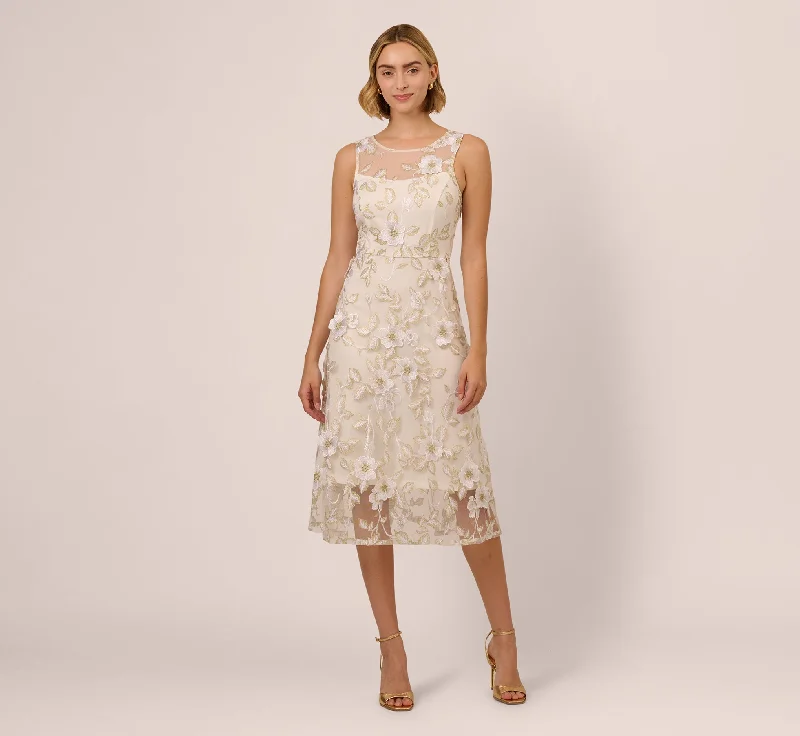 Off - the - Shoulder Women Dress for a Romantic and Feminine Look Off - the - Shoulder Women Dress for a Romantic and Feminine Look Floral Embroidery Illusion Midi Dress In Ivory Gold Off - the - Shoulder Women Dress for a Romantic and Feminine Look Off - the - Shoulder Women Dress for a Romantic and Feminine Look Floral Embroidery Illusion Midi Dress In Ivory Gold