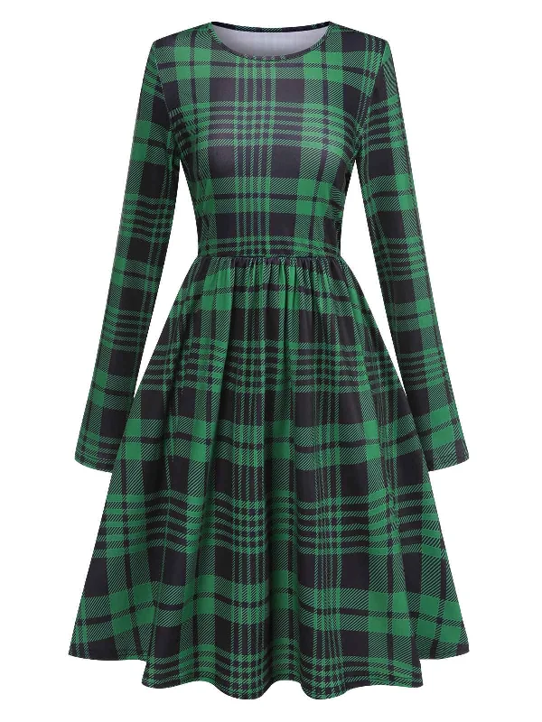 Sleeveless Women Dress in Bright Colors for Summer Parties Sleeveless Women Dress in Bright Colors for Summer Parties Green 1940s Crew Neck Tartan Dress Sleeveless Women Dress in Bright Colors for Summer Parties Sleeveless Women Dress in Bright Colors for Summer Parties Green 1940s Crew Neck Tartan Dress