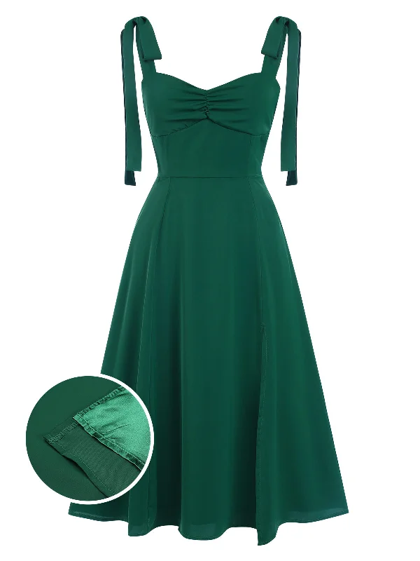Lace - Embellished Women Dress for an Elegant and Sophisticated Appearance Lace - Embellished Women Dress for an Elegant and Sophisticated Appearance Green 1940s Sweetheart Neck Lace-Up Slit Dress Lace - Embellished Women Dress for an Elegant and Sophisticated Appearance Lace - Embellished Women Dress for an Elegant and Sophisticated Appearance Green 1940s Sweetheart Neck Lace-Up Slit Dress