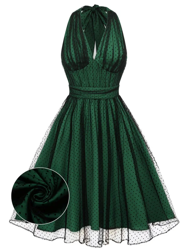 Pleated Women Dress with a Timeless and Elegant Texture Pleated Women Dress with a Timeless and Elegant Texture Green 1950s Halter Polka Dots Mesh Dress Pleated Women Dress with a Timeless and Elegant Texture Pleated Women Dress with a Timeless and Elegant Texture Green 1950s Halter Polka Dots Mesh Dress