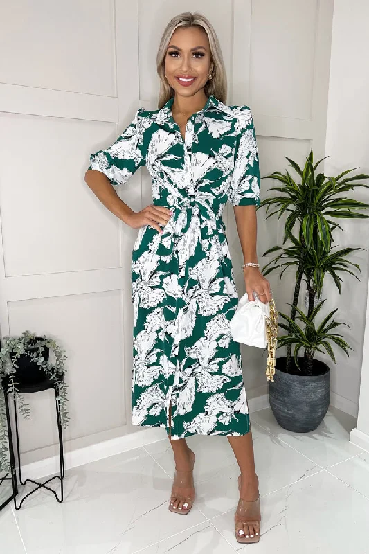 Sleeveless Women Dress in Bright Colors for Summer Parties Sleeveless Women Dress in Bright Colors for Summer Parties Green And White Floral Printed 3/4 Sleeve Midi Shirt Dress Sleeveless Women Dress in Bright Colors for Summer Parties Sleeveless Women Dress in Bright Colors for Summer Parties Green And White Floral Printed 3/4 Sleeve Midi Shirt Dress