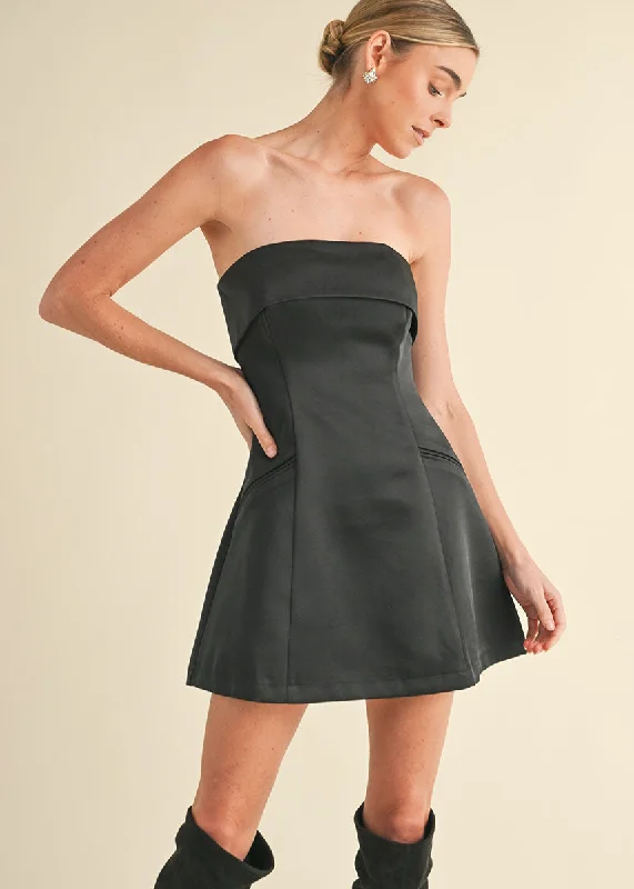 Shift Women Dress with a Simple and Classic Design for Everyday Wear Shift Women Dress with a Simple and Classic Design for Everyday Wear Greta Fold-Over Satin Tube Mini Dress - Black Shift Women Dress with a Simple and Classic Design for Everyday Wear Shift Women Dress with a Simple and Classic Design for Everyday Wear Greta Fold-Over Satin Tube Mini Dress - Black