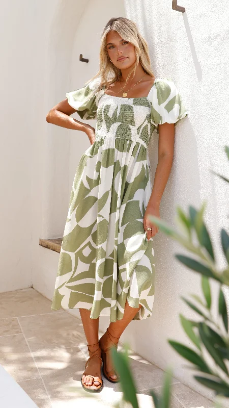 Strapless Women Dress with a Built - in Bra for Comfort and Support Strapless Women Dress with a Built - in Bra for Comfort and Support Ilene Midi Dress - Sage Print Strapless Women Dress with a Built - in Bra for Comfort and Support Strapless Women Dress with a Built - in Bra for Comfort and Support Ilene Midi Dress - Sage Print
