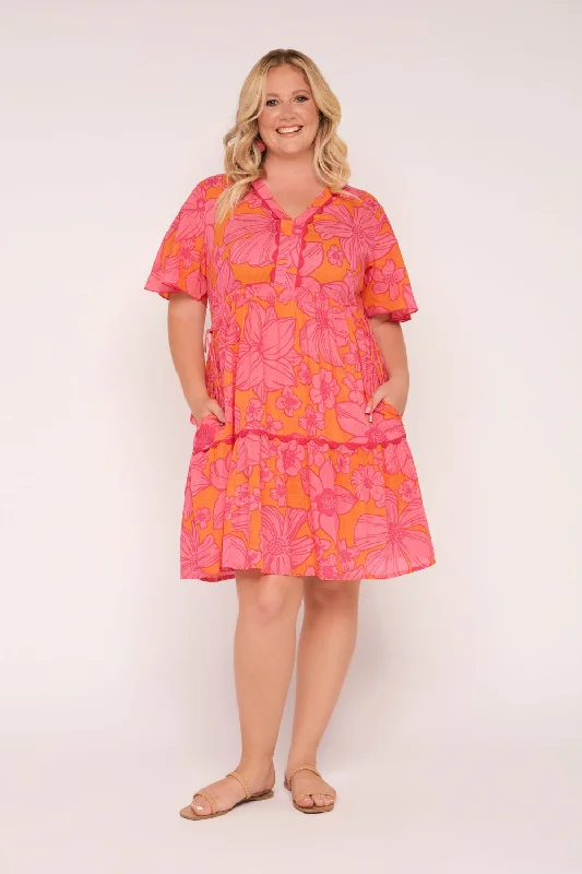 Wrap - Style Women Dress with Adjustable Fit for All Body Types Wrap - Style Women Dress with Adjustable Fit for All Body Types Iris Short Dress in Flower Shower Wrap - Style Women Dress with Adjustable Fit for All Body Types Wrap - Style Women Dress with Adjustable Fit for All Body Types Iris Short Dress in Flower Shower