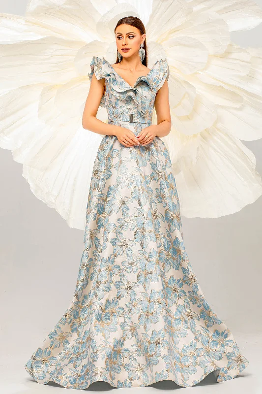 Sheath Women Dress with a Tailored Fit for a Professional Look Sheath Women Dress with a Tailored Fit for a Professional Look Light Blue A Line Floral Print Ruffled Sleeves Prom Dress