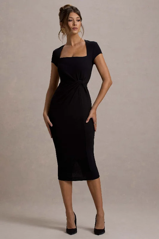 Strapless Women Dress with a Built - in Bra for Comfort and Support Strapless Women Dress with a Built - in Bra for Comfort and Support Lorenzie | Black Square-Neck Short-Sleeve Twist Midi Dress Strapless Women Dress with a Built - in Bra for Comfort and Support Strapless Women Dress with a Built - in Bra for Comfort and Support Lorenzie | Black Square-Neck Short-Sleeve Twist Midi Dress