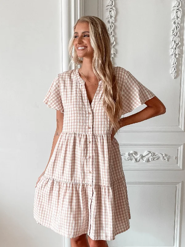 Little Black Women Dress with Sequins for a Glamorous Night Out Little Black Women Dress with Sequins for a Glamorous Night Out Maiya Dress - Beige Gingham Little Black Women Dress with Sequins for a Glamorous Night Out Little Black Women Dress with Sequins for a Glamorous Night Out Maiya Dress - Beige Gingham