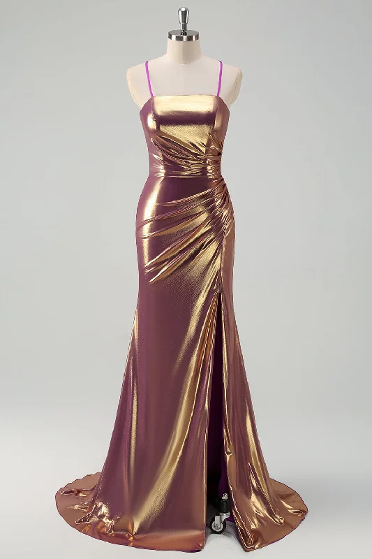 Backless Women Dress for a Sexy and Alluring Look at Evening Events Backless Women Dress for a Sexy and Alluring Look at Evening Events Metallic Golden Mermaid Spaghetti Straps Long Prom Dress with Slit Backless Women Dress for a Sexy and Alluring Look at Evening Events Backless Women Dress for a Sexy and Alluring Look at Evening Events Metallic Golden Mermaid Spaghetti Straps Long Prom Dress with Slit