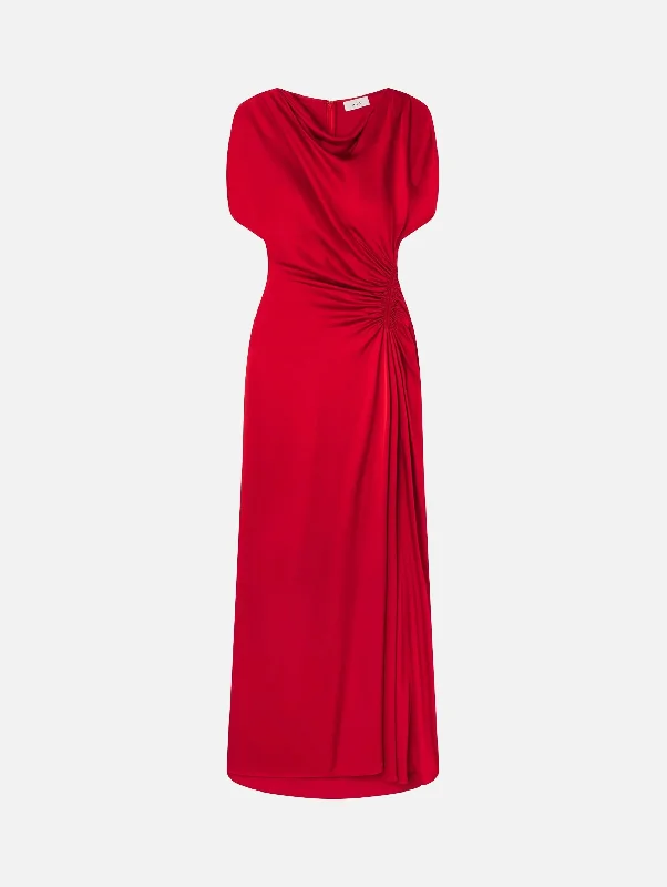 Plus Size Women Dress with a Flattering A - Line Cut for Comfort and Style Plus Size Women Dress with a Flattering A - Line Cut for Comfort and Style Nadia Satin Gown in Really Red Plus Size Women Dress with a Flattering A - Line Cut for Comfort and Style Plus Size Women Dress with a Flattering A - Line Cut for Comfort and Style Nadia Satin Gown in Really Red