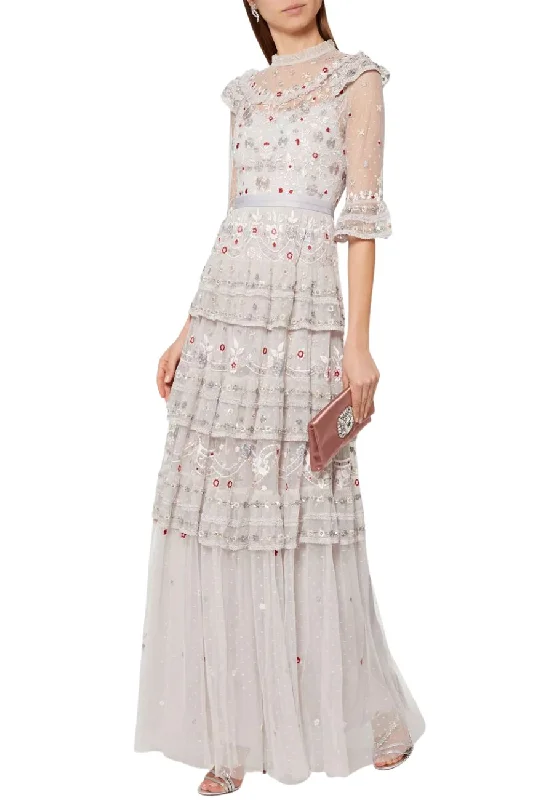 Halter Neck Women Dress to Show Off the Shoulders and Neckline Halter Neck Women Dress to Show Off the Shoulders and Neckline Grey Eden Floral Embroidered Gown Halter Neck Women Dress to Show Off the Shoulders and Neckline Halter Neck Women Dress to Show Off the Shoulders and Neckline Grey Eden Floral Embroidered Gown