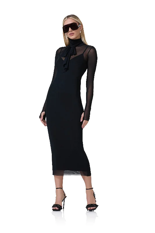 Mermaid - Style Women Dress with a Fitted Silhouette for Special Occasions Mermaid - Style Women Dress with a Fitted Silhouette for Special Occasions Nesa Dress - Noir Mermaid - Style Women Dress with a Fitted Silhouette for Special Occasions Mermaid - Style Women Dress with a Fitted Silhouette for Special Occasions Nesa Dress - Noir