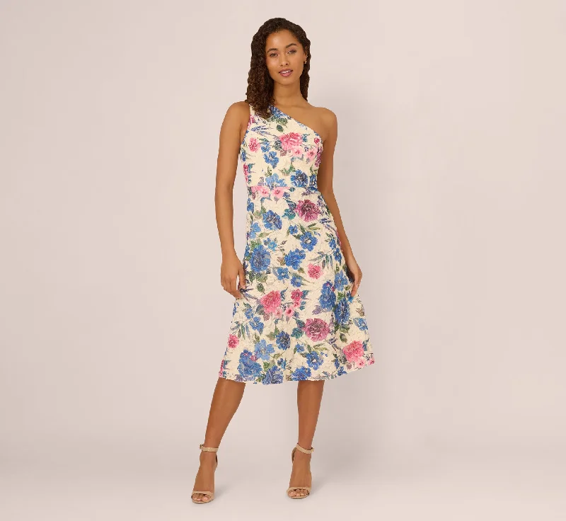 Mermaid - Style Women Dress with a Fitted Silhouette for Special Occasions Mermaid - Style Women Dress with a Fitted Silhouette for Special Occasions One Shoulder Floral Soutache Midi Dress In Alabaster Multi Mermaid - Style Women Dress with a Fitted Silhouette for Special Occasions Mermaid - Style Women Dress with a Fitted Silhouette for Special Occasions One Shoulder Floral Soutache Midi Dress In Alabaster Multi