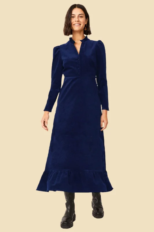 Maxi Women Dress with Floral Print for a Bohemian Vibe Maxi Women Dress with Floral Print for a Bohemian Vibe Percy Midi Stretch Corduroy Dress | Atlantic Blue