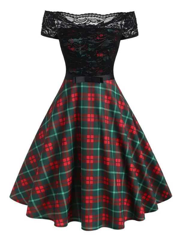 Pleated Women Dress with a Timeless and Elegant Texture Pleated Women Dress with a Timeless and Elegant Texture Plaids 1950s Lace Patchwork Swing Dress Pleated Women Dress with a Timeless and Elegant Texture Pleated Women Dress with a Timeless and Elegant Texture Plaids 1950s Lace Patchwork Swing Dress