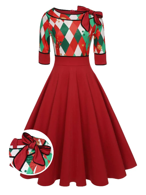 Pleated Women Dress with a Timeless and Elegant Texture Pleated Women Dress with a Timeless and Elegant Texture Red 1950s Christmas Plaids Bow Decor Dress Pleated Women Dress with a Timeless and Elegant Texture Pleated Women Dress with a Timeless and Elegant Texture Red 1950s Christmas Plaids Bow Decor Dress