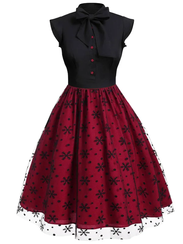 Lace - Embellished Women Dress for an Elegant and Sophisticated Appearance Lace - Embellished Women Dress for an Elegant and Sophisticated Appearance Red & Black 1950s Christmas Tie Bow Mesh Dress Lace - Embellished Women Dress for an Elegant and Sophisticated Appearance Lace - Embellished Women Dress for an Elegant and Sophisticated Appearance Red & Black 1950s Christmas Tie Bow Mesh Dress