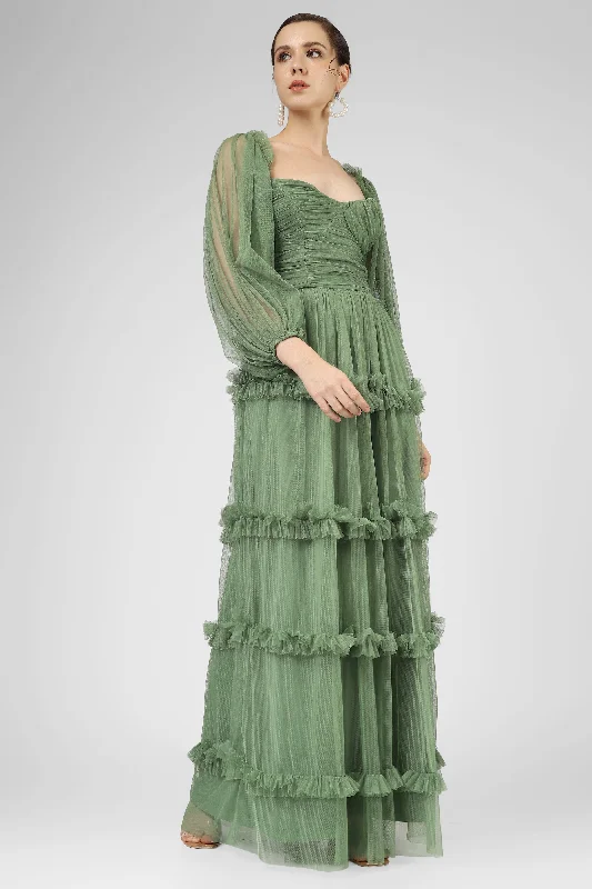 Mini Women Dress with a Short Hem for a Young and Trendy Style Mini Women Dress with a Short Hem for a Young and Trendy Style Rendi Olive Green Tulle Dress