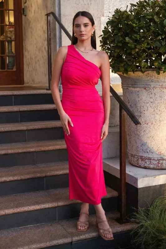 Halter Neck Women Dress to Show Off the Shoulders and Neckline Halter Neck Women Dress to Show Off the Shoulders and Neckline Rhapsody Pink One Shoulder Ruched Midi Dress Halter Neck Women Dress to Show Off the Shoulders and Neckline Halter Neck Women Dress to Show Off the Shoulders and Neckline Rhapsody Pink One Shoulder Ruched Midi Dress