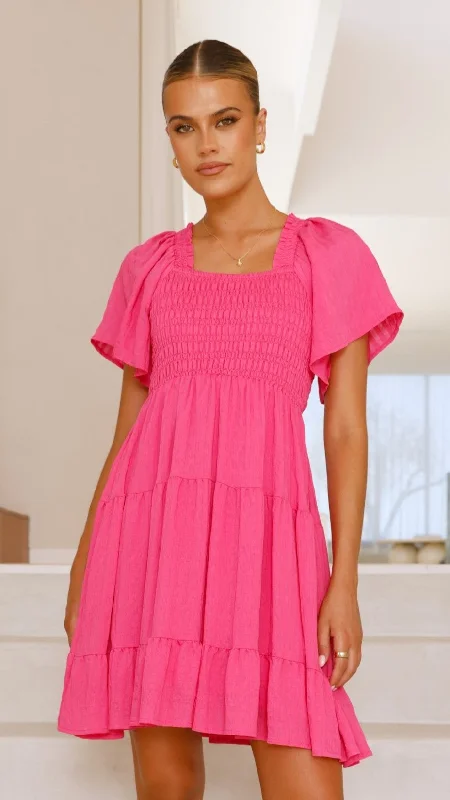 Shift Women Dress with a Simple and Classic Design for Everyday Wear Shift Women Dress with a Simple and Classic Design for Everyday Wear Sammi Mini Dress - Hot Pink Shift Women Dress with a Simple and Classic Design for Everyday Wear Shift Women Dress with a Simple and Classic Design for Everyday Wear Sammi Mini Dress - Hot Pink