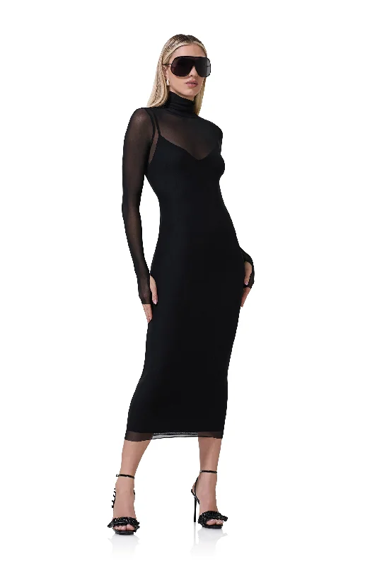 Plus Size Women Dress with a Flattering A - Line Cut for Comfort and Style Plus Size Women Dress with a Flattering A - Line Cut for Comfort and Style Shailene Dress - Noir Plus Size Women Dress with a Flattering A - Line Cut for Comfort and Style Plus Size Women Dress with a Flattering A - Line Cut for Comfort and Style Shailene Dress - Noir