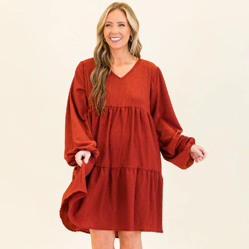 Ruffled Women Dress with Multiple Layers for a Playful and Girly Style Ruffled Women Dress with Multiple Layers for a Playful and Girly Style Song Of The Leaves Dress, Cinnamon Ruffled Women Dress with Multiple Layers for a Playful and Girly Style Ruffled Women Dress with Multiple Layers for a Playful and Girly Style Song Of The Leaves Dress, Cinnamon