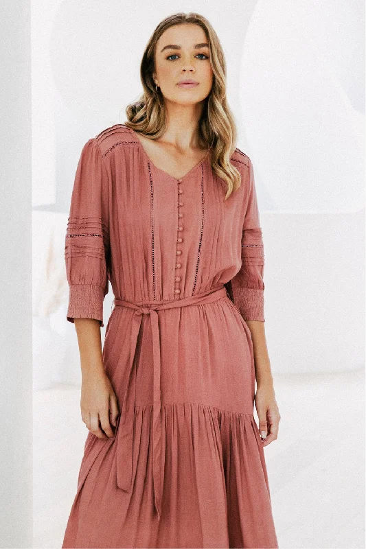 Empire Waist Women Dress to Accentuate the Bust and Conceal the Waist Empire Waist Women Dress to Accentuate the Bust and Conceal the Waist Thea Clay Button Up Tiered Midi Dress Empire Waist Women Dress to Accentuate the Bust and Conceal the Waist Empire Waist Women Dress to Accentuate the Bust and Conceal the Waist Thea Clay Button Up Tiered Midi Dress