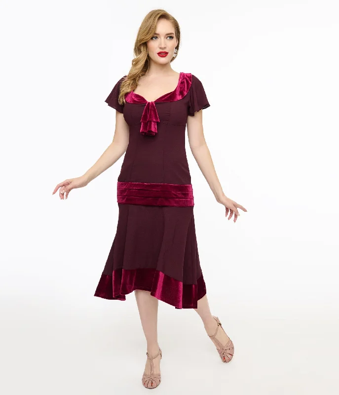 Wrap - Style Women Dress with Adjustable Fit for All Body Types Wrap - Style Women Dress with Adjustable Fit for All Body Types Unique Vintage 1920s Burgundy Wilshire Flapper Day Dress Wrap - Style Women Dress with Adjustable Fit for All Body Types Wrap - Style Women Dress with Adjustable Fit for All Body Types Unique Vintage 1920s Burgundy Wilshire Flapper Day Dress